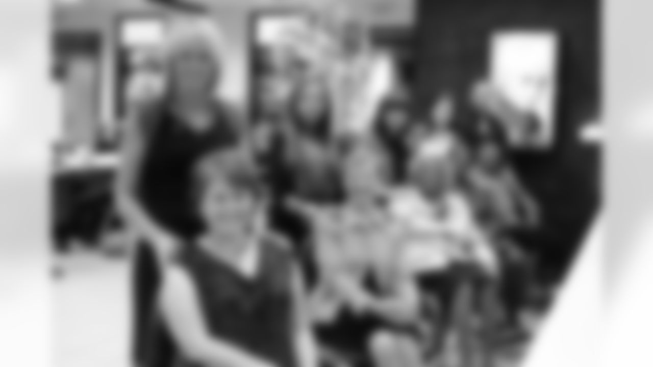 Breast Cancer survivors receive a complete makeover at Jamison Shaw Hairdressers before joining the Falcons for dinner at Ray's on the River