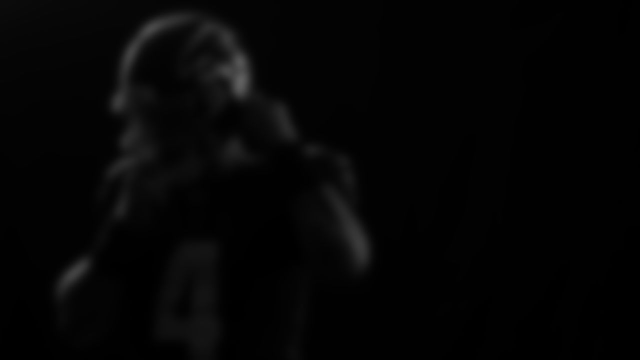 Atlanta Falcons quarterback Taylor Heinicke #4 during Creative Days in Ticketmaster Studios at Atlanta Falcons Training Facility in Flowery Branch, Ga. on Monday, June 12, 2023. (Photo by Shanna Lockwood/Atlanta Falcons)
