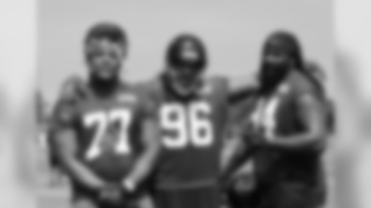 DE Ra'Shede Hageman, DT Paul Soliai and DE Tyson Jackson