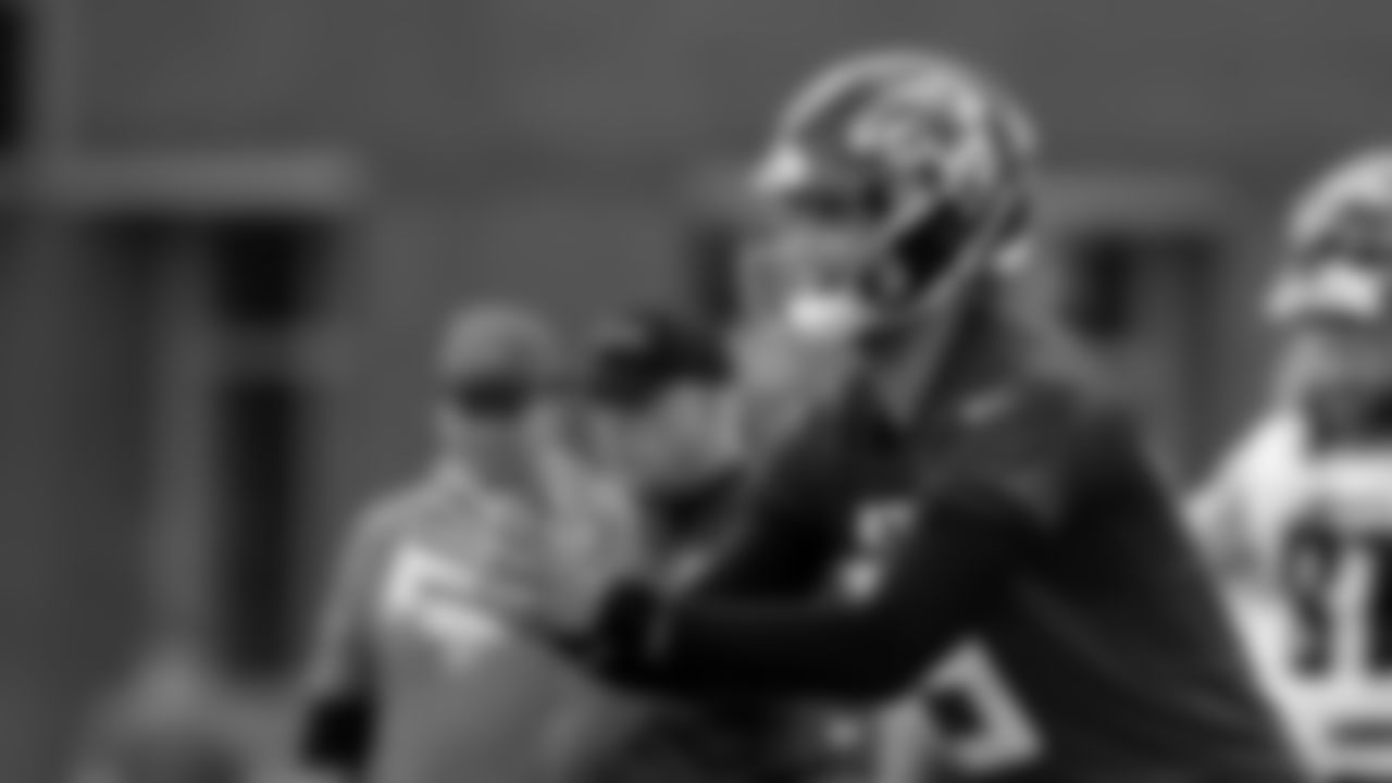 Atlanta Falcons quarterback Feleipe Franks #15 calls for the snap during organized team activities in Phase III of the Atlanta Falcons offseason program on May 26, 2021.