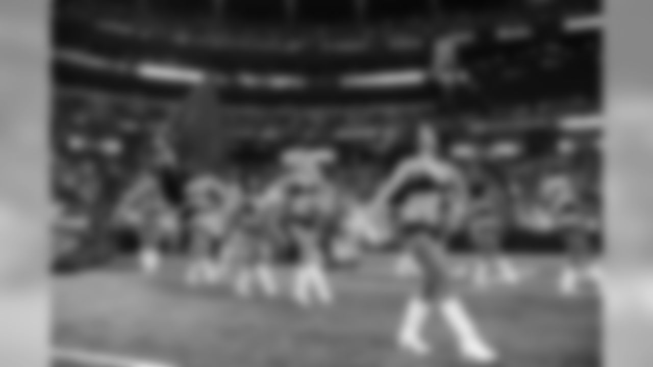The Atlanta Falcons Cheerleaders performing before the game