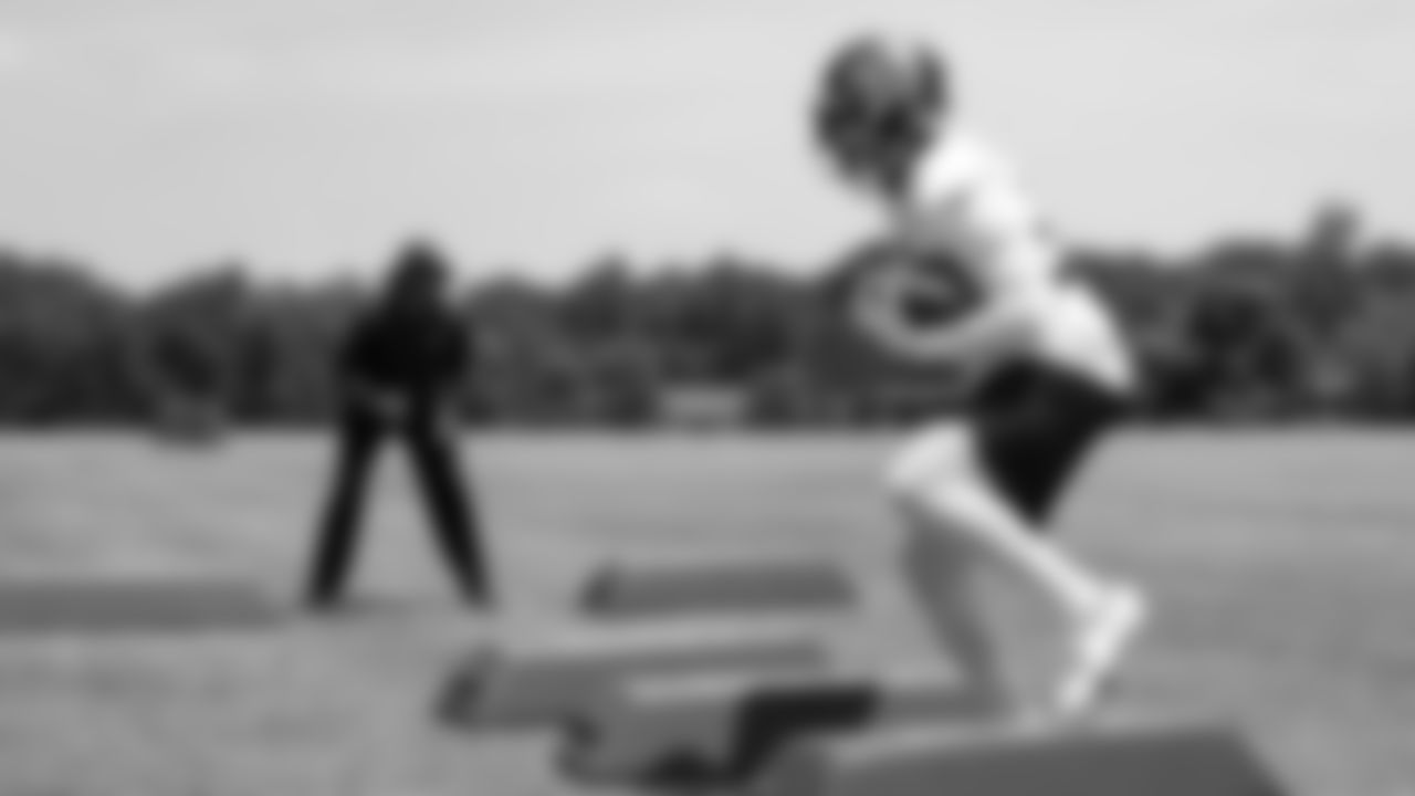Atlanta Falcons running back Qadree Ollison #30 in action during organized team activities in Phase III of the Atlanta Falcons offseason program on May 25, 2021.