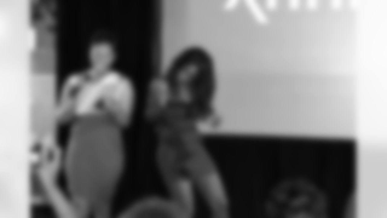 Cheer coordinator Chato Waters and Shamea M. // 2011 Atlanta Falcons Cheerleaders XFinity Release Party // 2011 // Atlanta -
