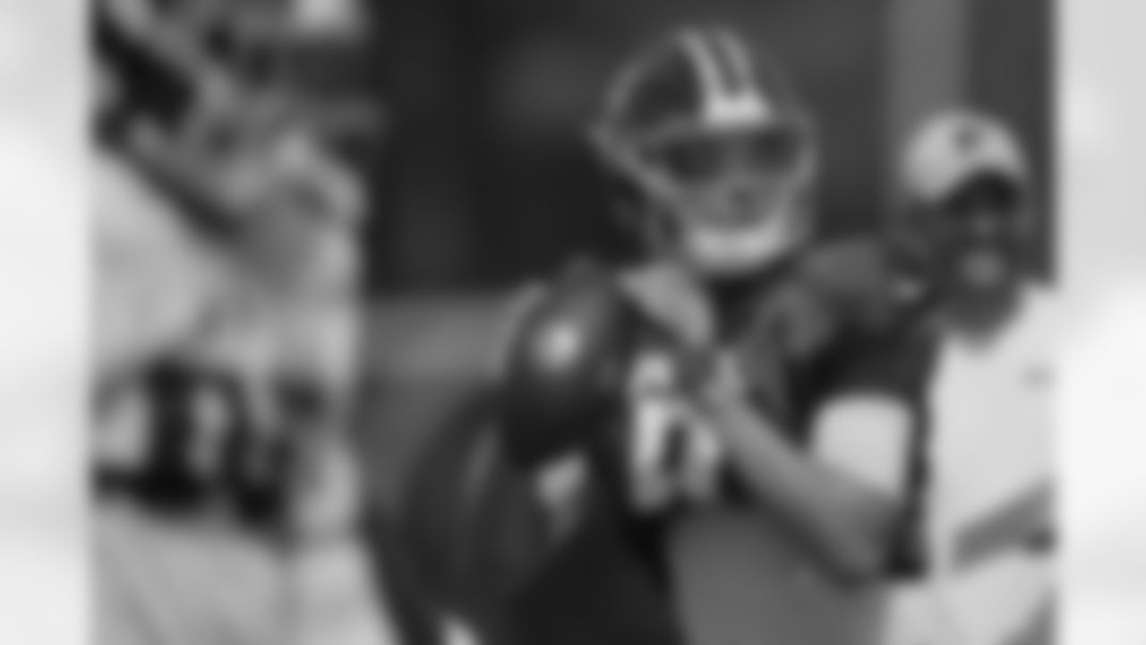 Atlanta Falcons quarterback Desmond Ridder #9 during practice at Atlanta Falcons Training Facility in Flowery Branch, Ga. on Wednesday, September 13, 2023. (Photo by Shanna Lockwood/Atlanta Falcons)