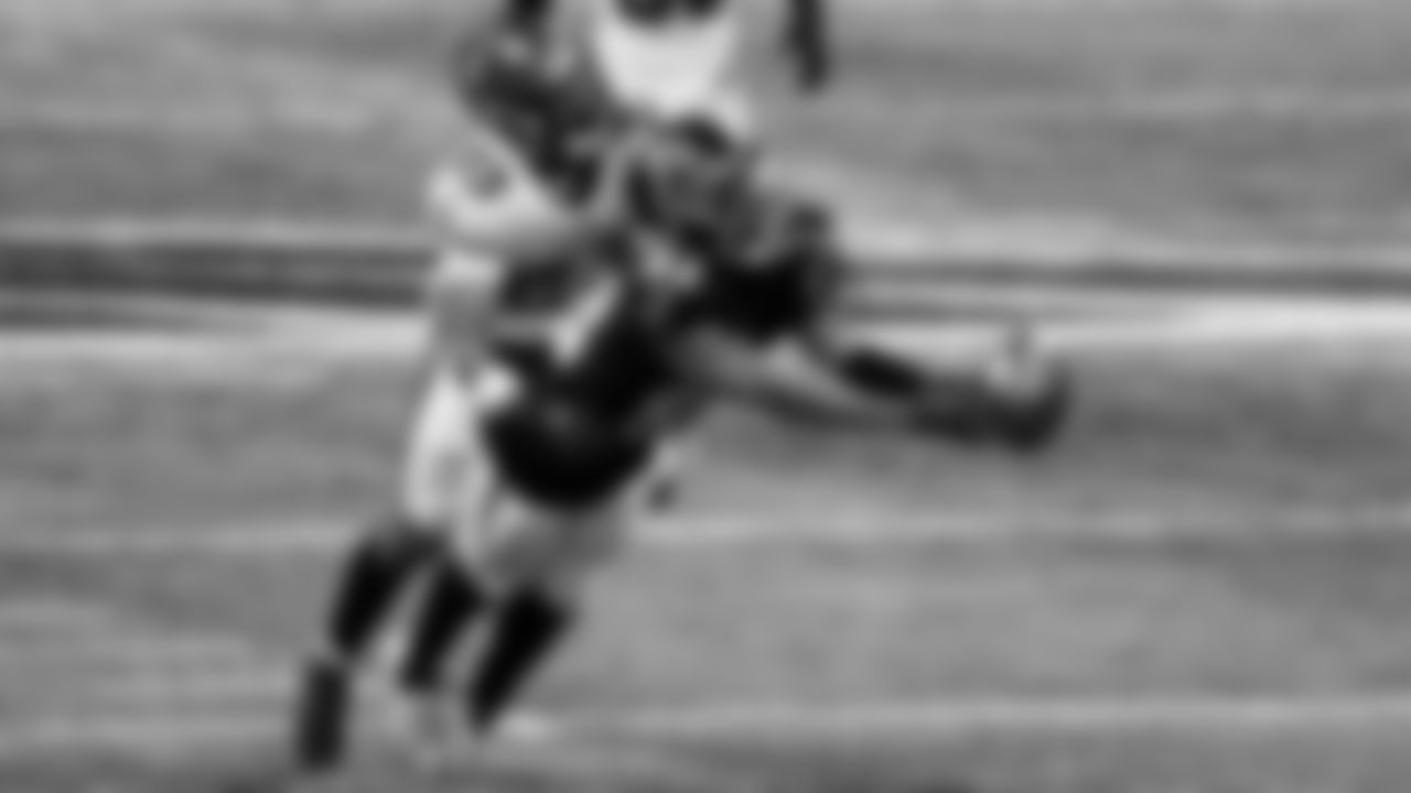 Atlanta Falcons wide receiver Russell Gage #83 dives for an incomplete pass during the fourth quarter against the Tampa Bay Buccaneers on December 20, 2020.