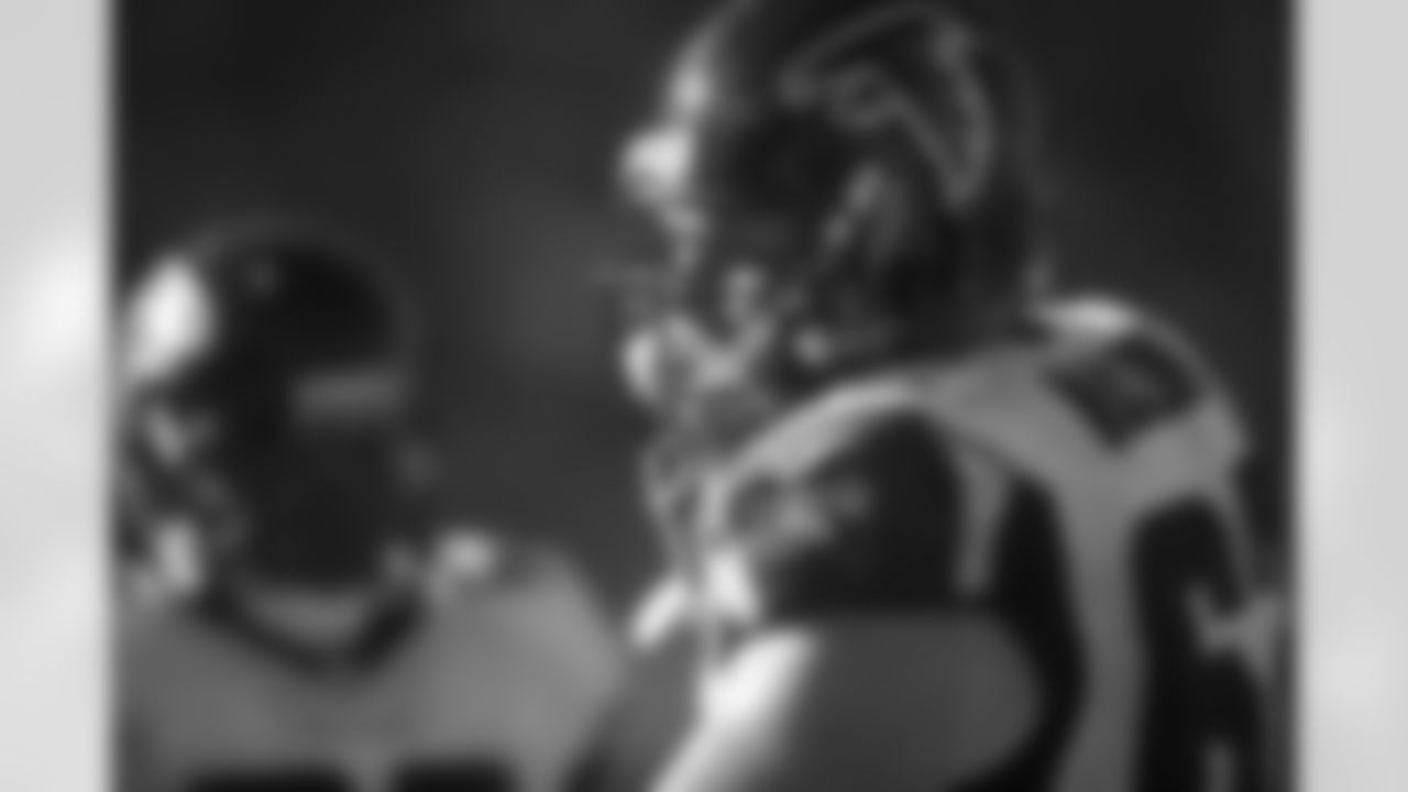 C Todd McClure looks on after a big play on offense