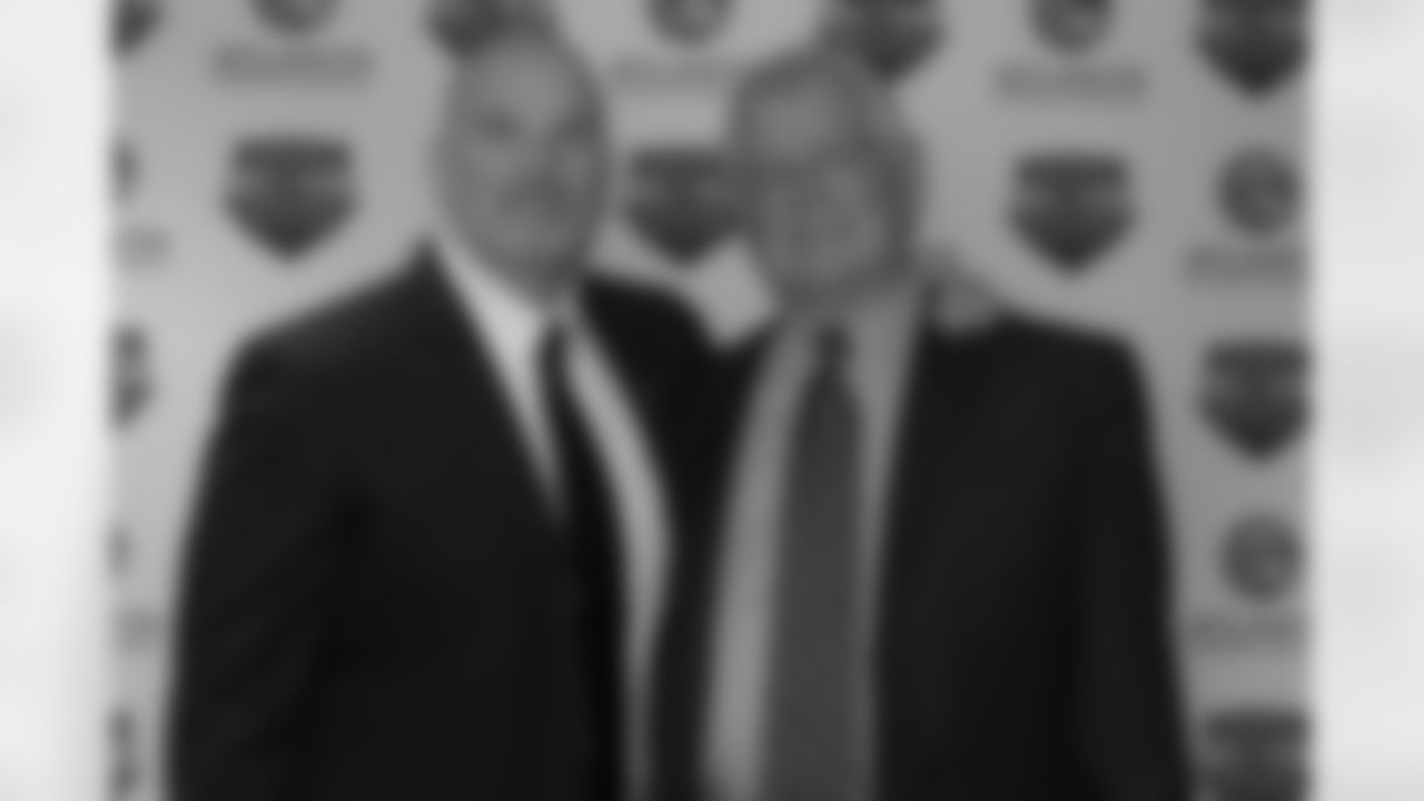 Atlanta Falcons former head coach Dan Reeves and current head coach Dan Quinn
