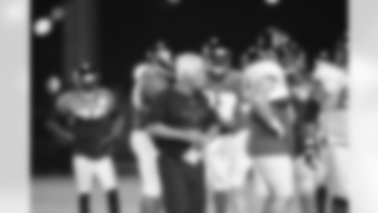 Head coach Mike Smith looks on // Combined Practice with Jacksonville // August 17, 2011 // Jacksonville, Fla. —