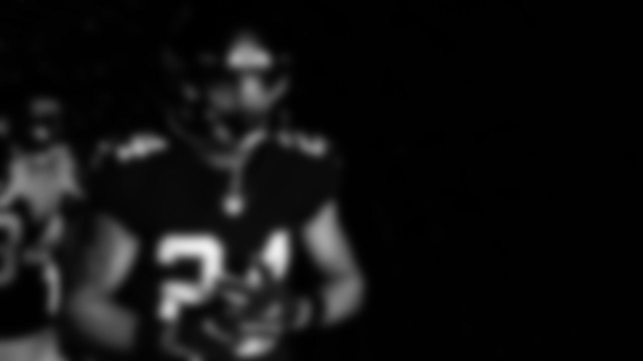 Atlanta Falcons cornerback A.J. Terrell #24 is shown before the game against the New Orleans Saints on December 6, 2020.