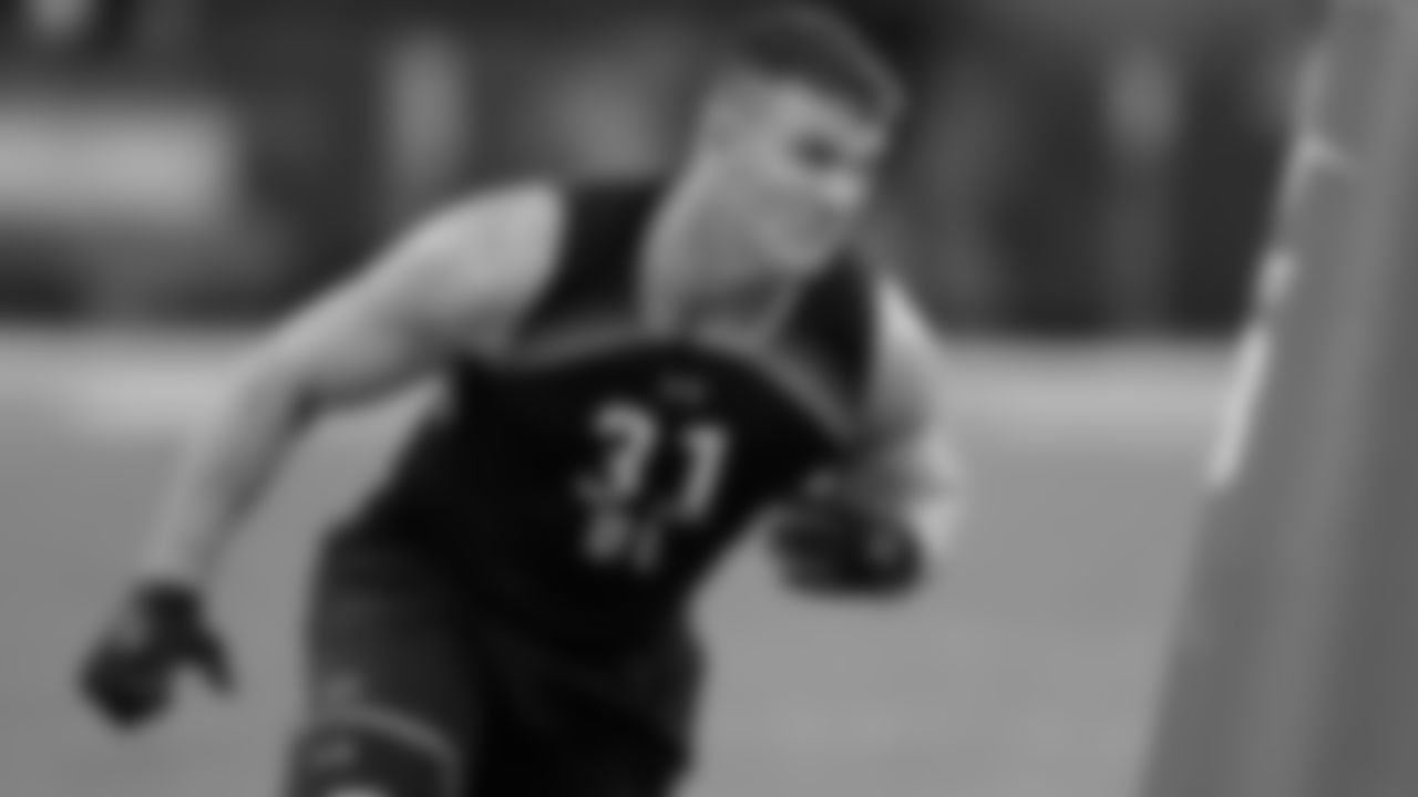 DE John Cominsky at the NFL scouting combine