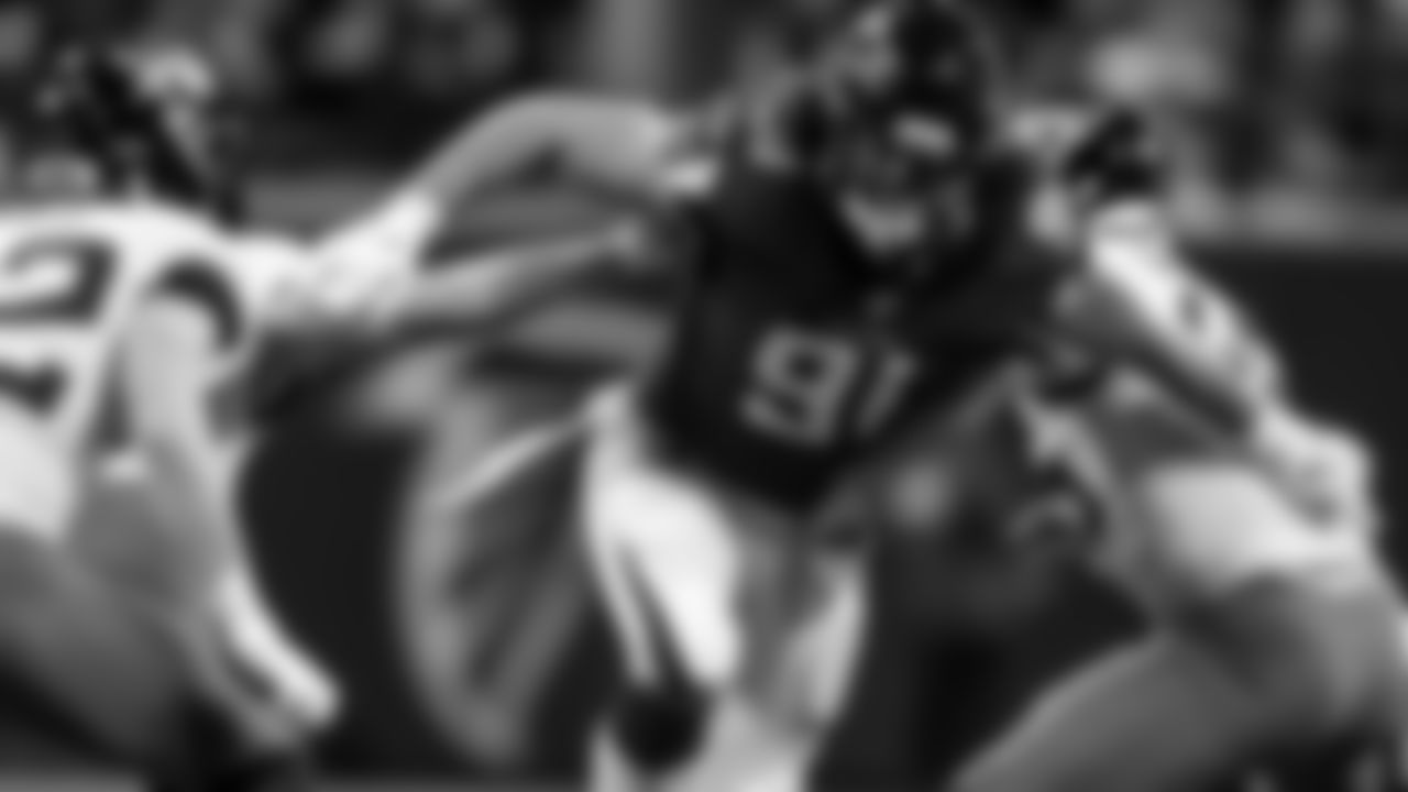 Atlanta Falcons defensive tackle Jacob Tuioti-Mariner #91
