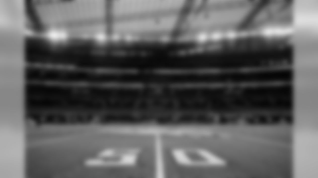 A general view of US Bank Stadium before the game between the Atlanta Falcons and the Minnesota Vikings in Minneapolis, Minnesota, on Sunday September 8, 2019. (Photo by Rob Foldy/Atlanta Falcons)
