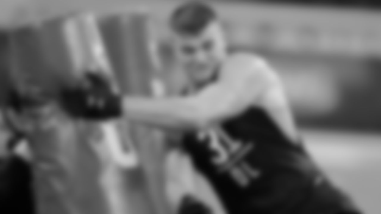 DE John Cominsky at the NFL scouting combine