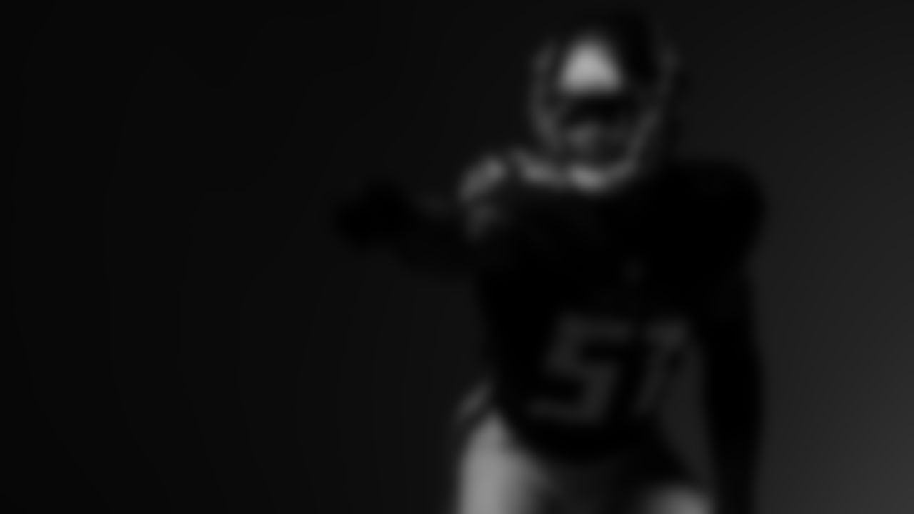 Atlanta Falcons outside linebacker DeAngelo Malone #51 during Creative Days in Ticketmaster Studios at Atlanta Falcons Training Facility in Flowery Branch, Ga. on Monday, June 5, 2023. (Photo by Brandon Magnus/Atlanta Falcons)
