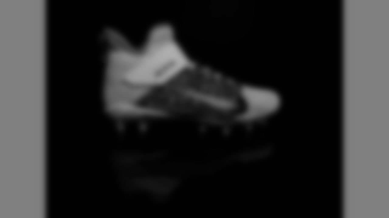 Images of painted cleats raising awareness for Grady Health Foundation/GradyGives/Hughes Spaulding Children's Hospital to be worn by Atlanta Falcons defensive tackle Grady Jarrett #97 for the 2019 NFL My Cause My Cleats initiative. (Photo by Kara Durrette/Atlanta Falcons)