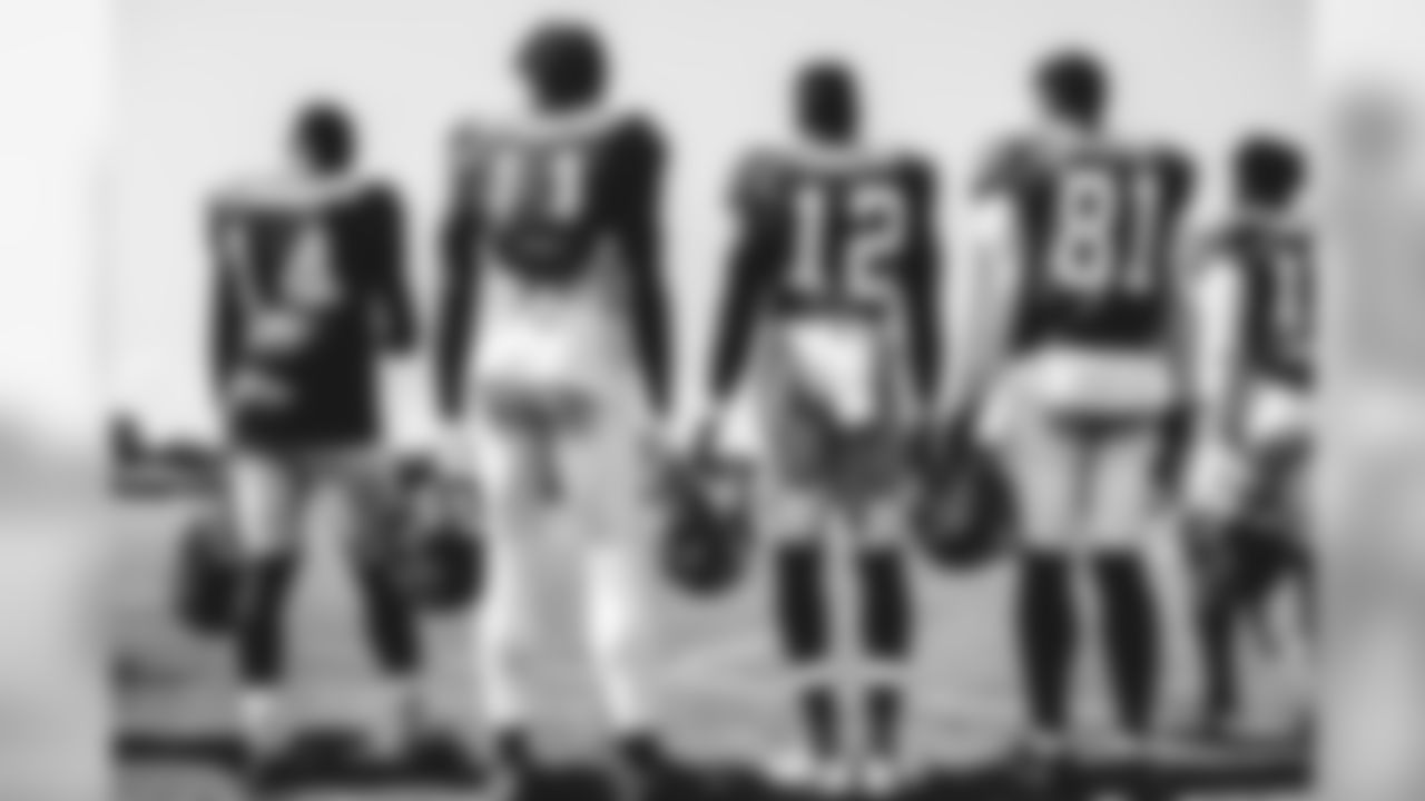 WR Justin Hardy ,WR Julio Jones, WR Mohamed Sanu, TE Austin Hooper, WR Calvin Ridley