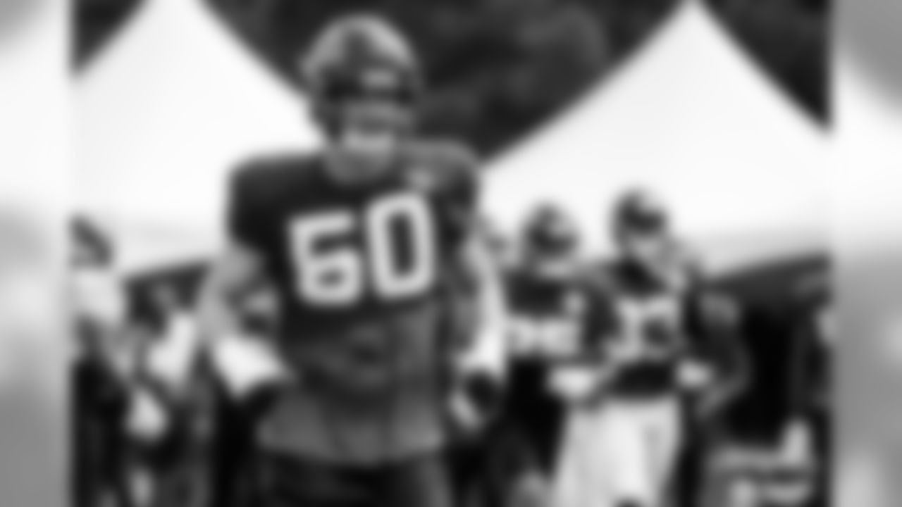 Atlanta Falcons defensive end John Cominsky #50 on the tenth day of practice. (Photo by Kara Durrette/Atlanta Falcons)