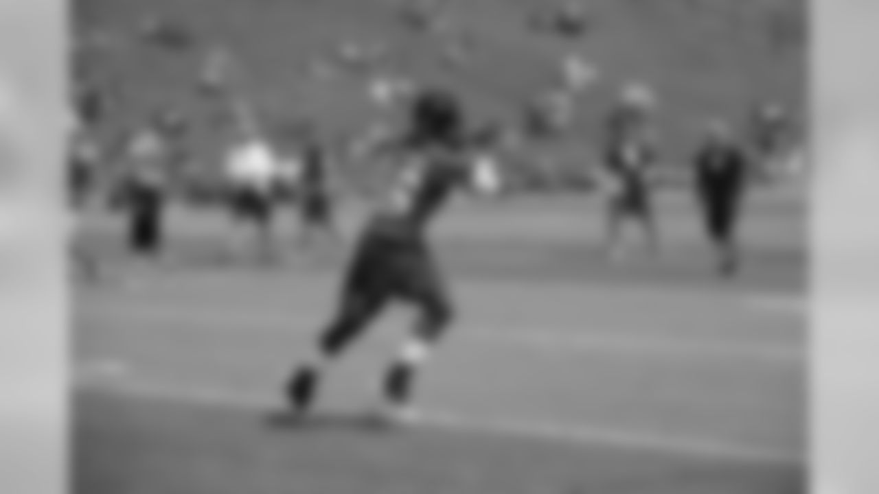 WR Marcus Jackson reaches for the ball during a drill // 2012 Atlanta Falcons Minicamp - Day 2 // June 20, 2012 // Flowery Branch, Ga. -