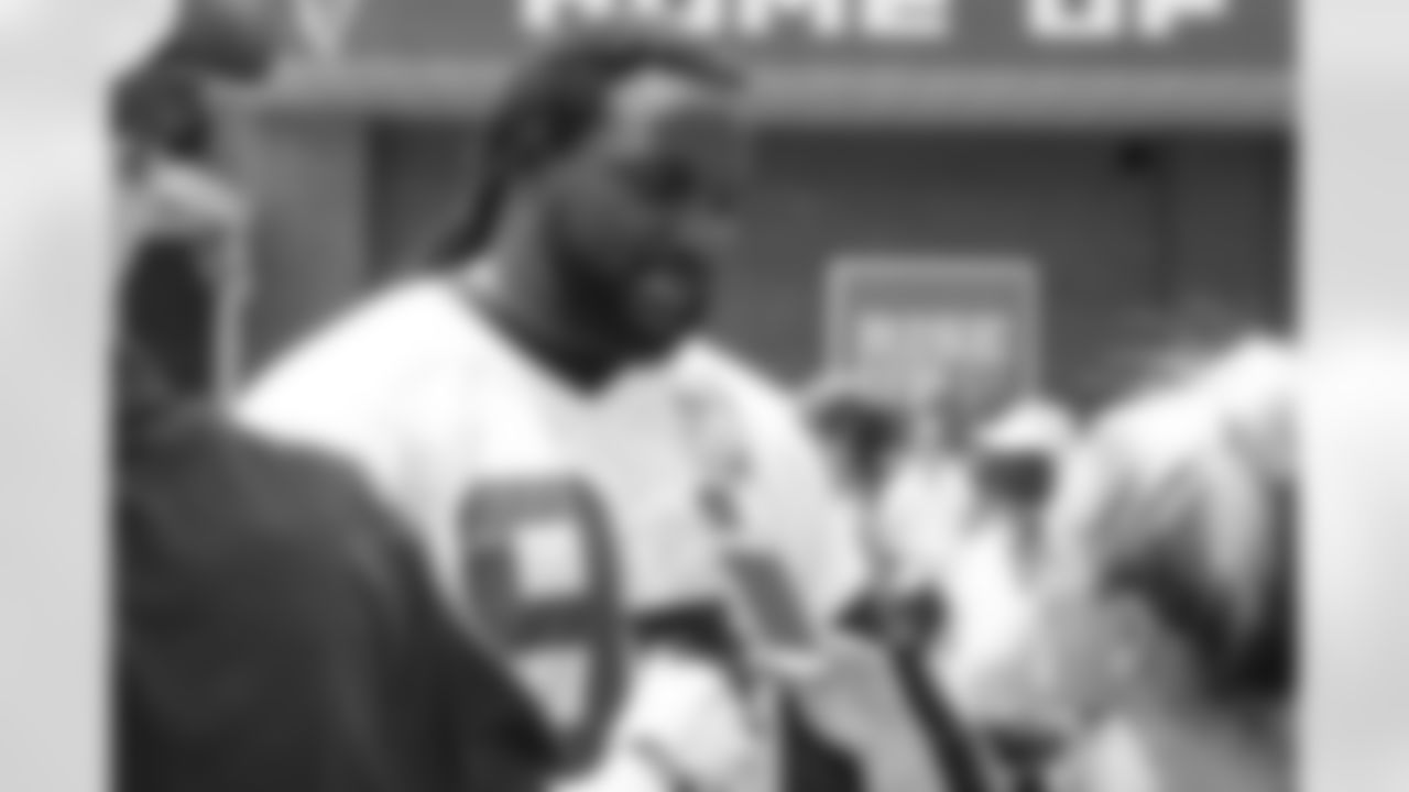 DE Tyson Jackson speaks to the media