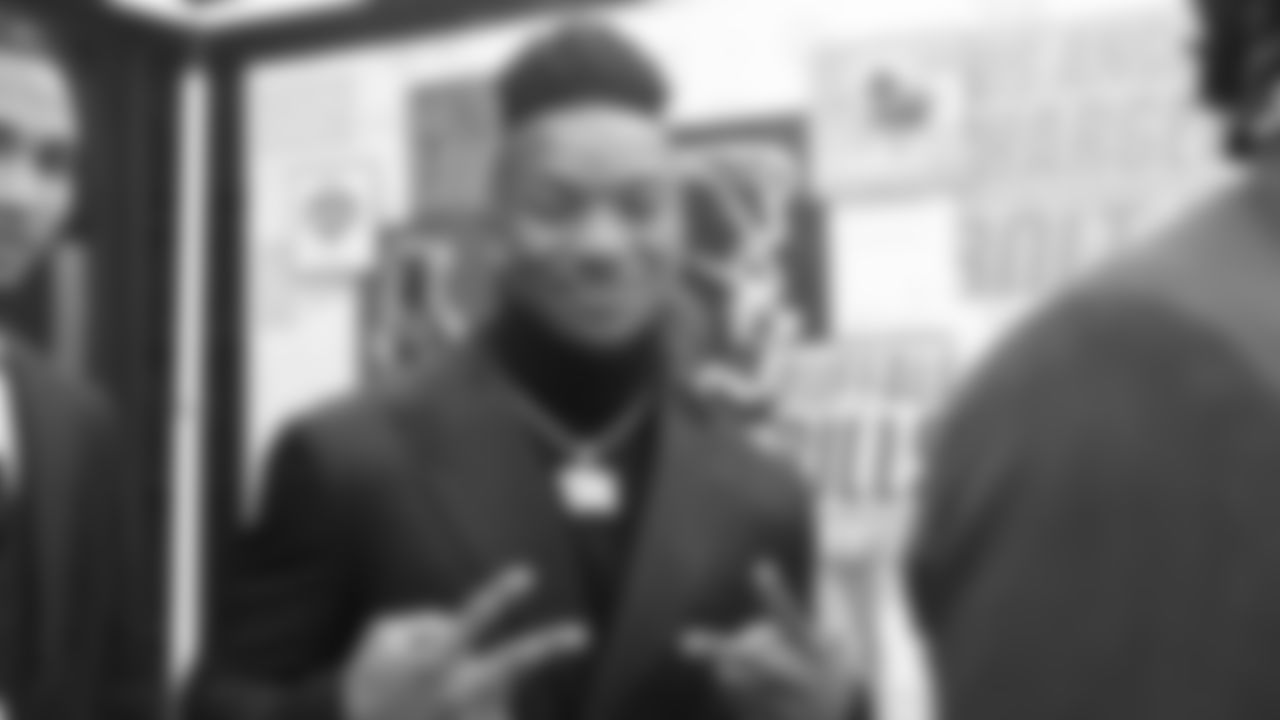 Texas running back Bijan Robinson poses back stage during the 2023 NFL Draft on Thursday, April 27, 2023 in Kansas City, Missouri. (Ben Liebenberg/NFL)