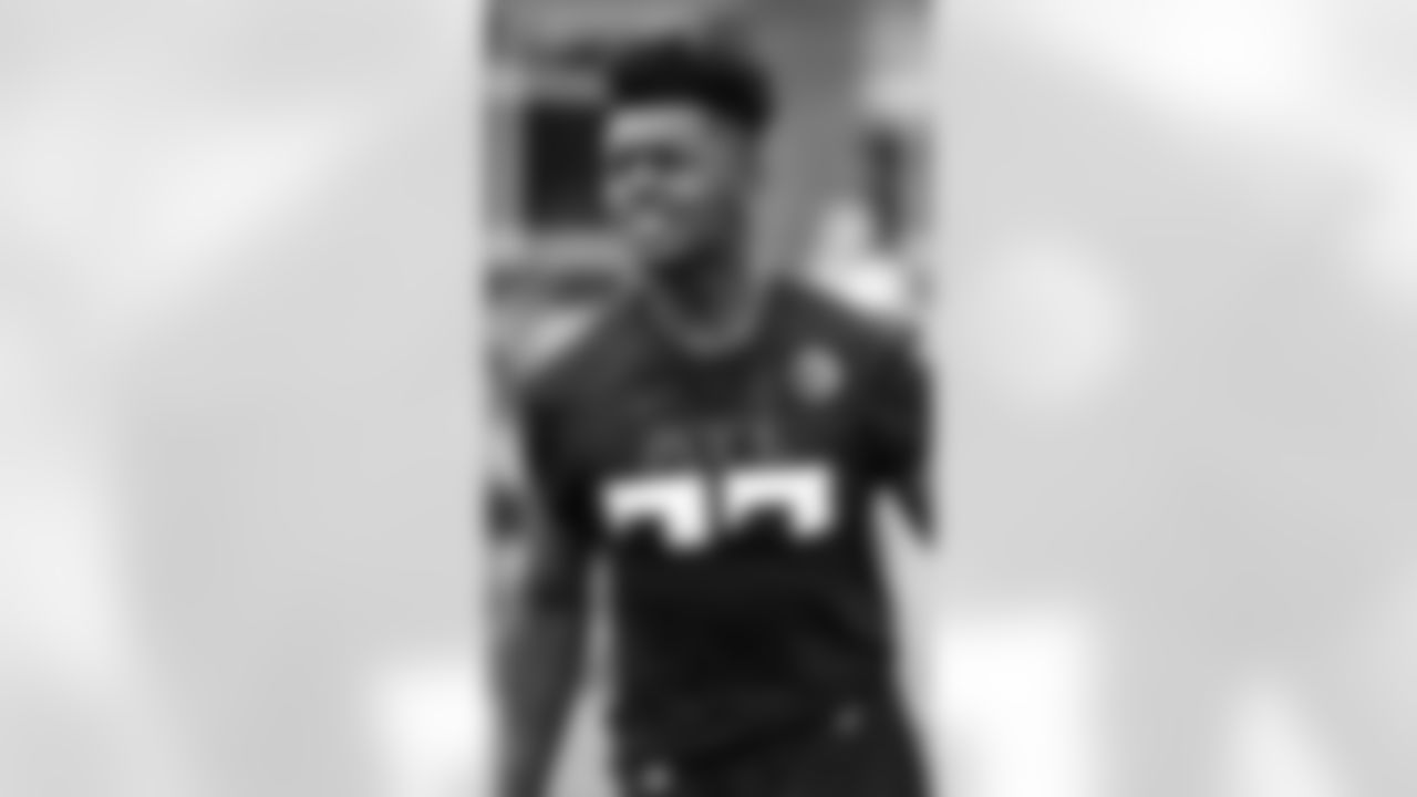 Atlanta Falcons safety Jaylinn Hawkins #32 looks on during organized team activities in Phase III of the Atlanta Falcons offseason program on June 2, 2021.