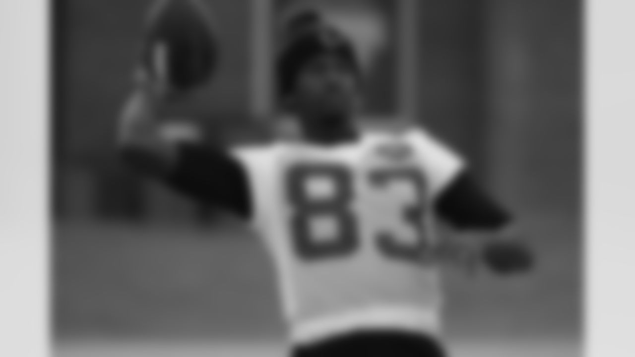 WR Harry Douglas was relegated to sideline catches as he continues his recovery from a nagging foot injury