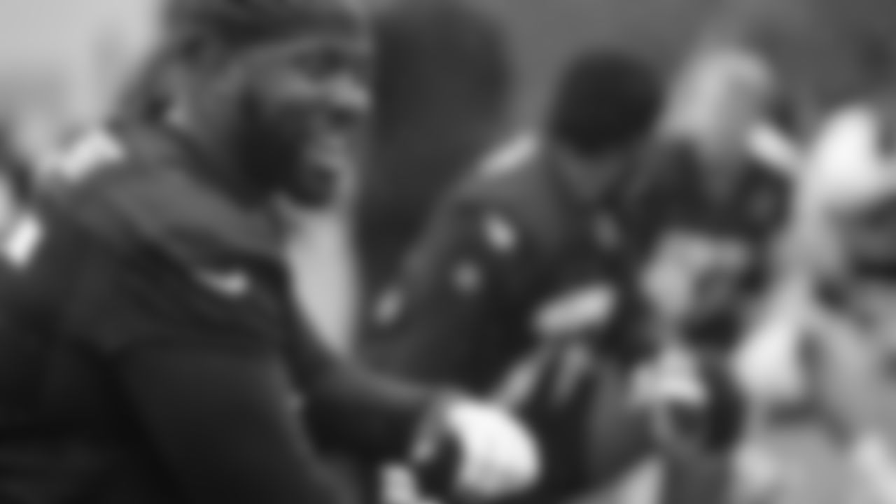 Atlanta Falcons offensive lineman Willie Wright #66 looks on during practice at IBM Performance Field. (Photo by Kara Durrette/Atlanta Falcons)