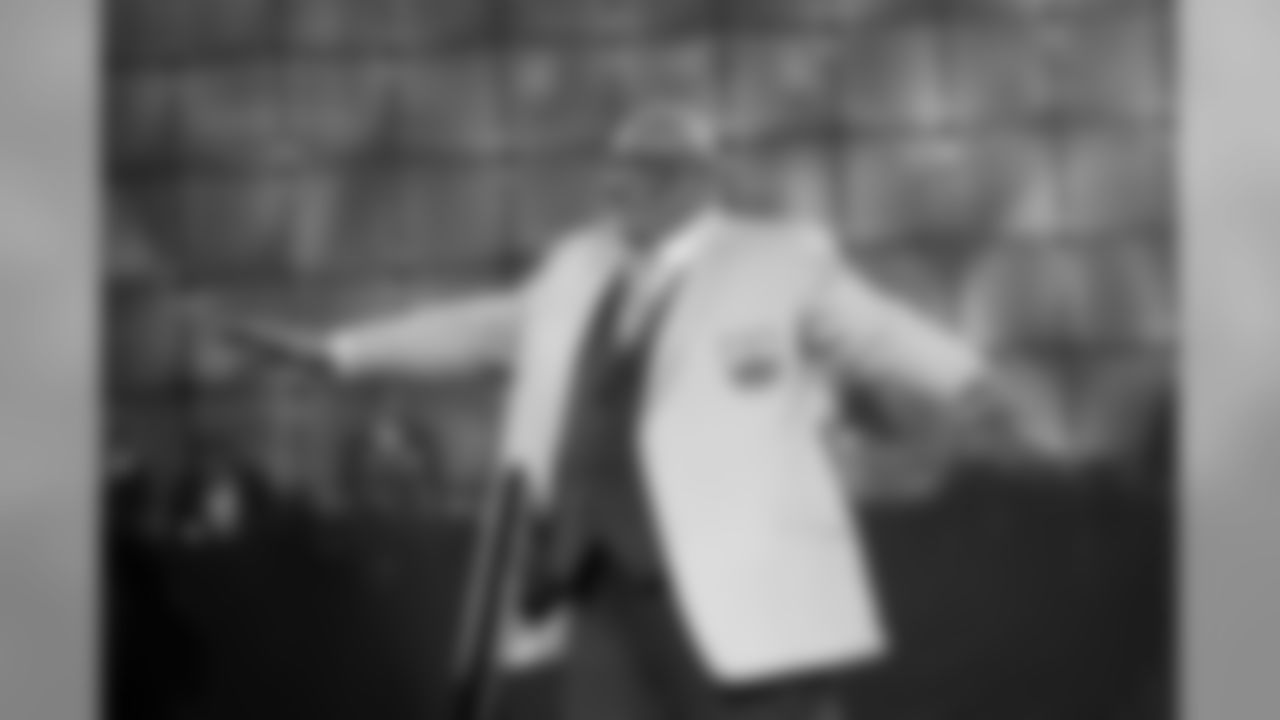 Claude Humphrey receives his gold jacket during the 2014 Pro Football Hall of Fame jacket ceremony in Canton, Ohio on Friday