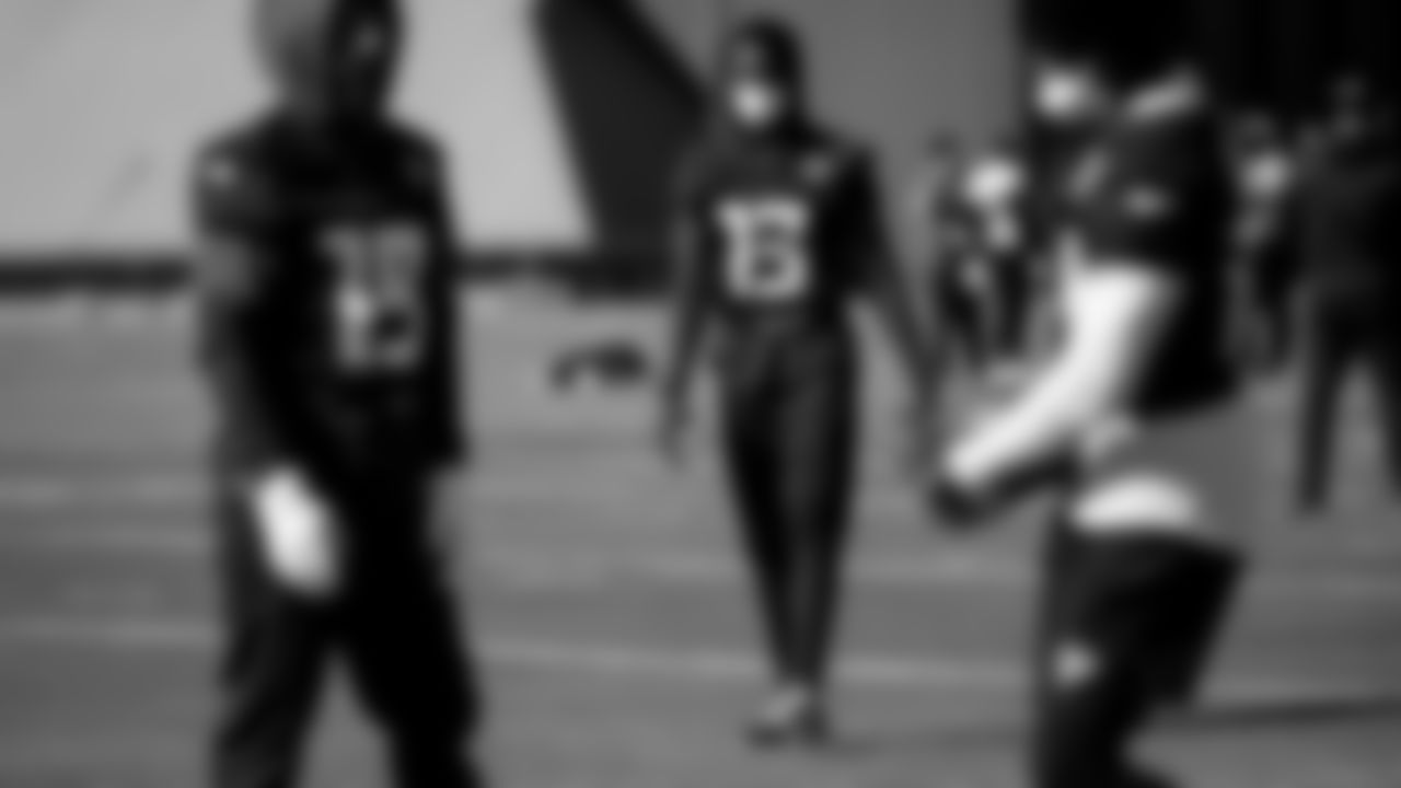 Atlanta Falcons wide receiver Christian Blake #13 looks on during practice at IBM Performance Field.