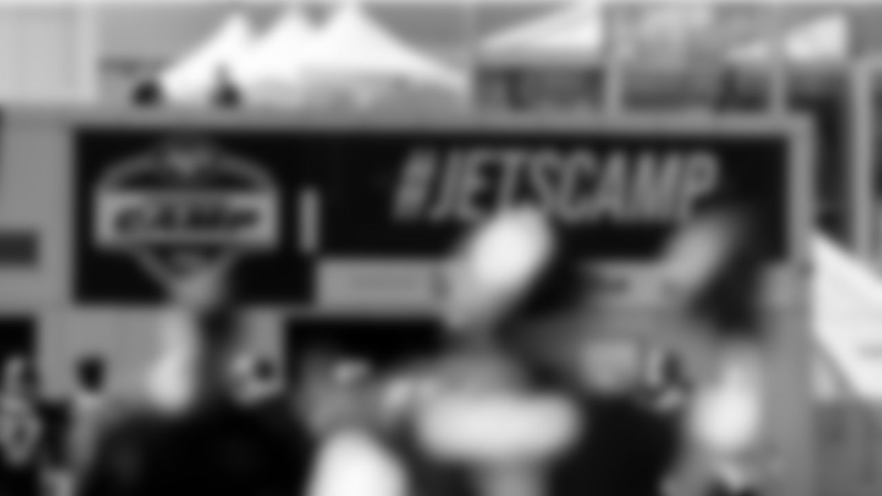 View of Jets signage during joint practice with the New York Jets at New York Jets Training Facility in Florham Park, New Jersey on Friday, August 19, 2022. (Photo by Mitch Martin/Atlanta Falcons)