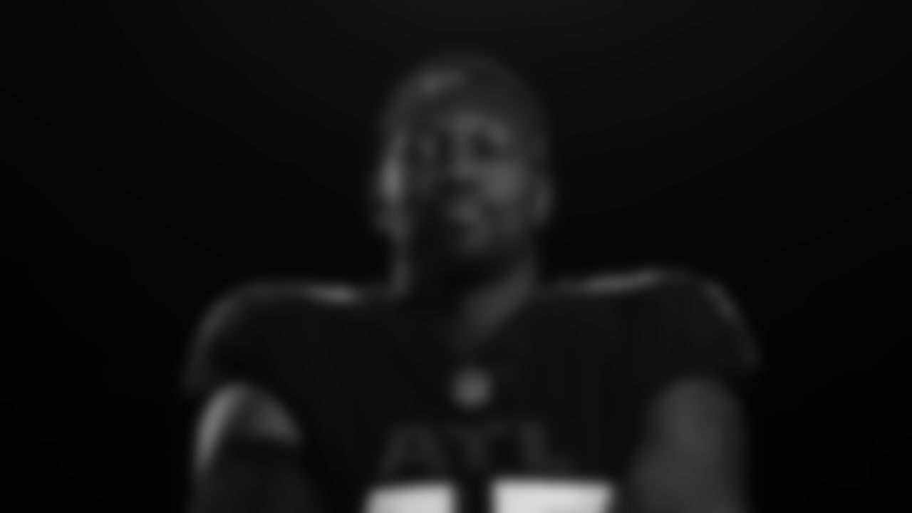 Atlanta Falcons outside linebacker Arnold Ebiketie #47 during Creative Days in Ticketmaster Studios at Atlanta Falcons Training Facility in Flowery Branch, Ga. on Monday, June 5, 2023. (Photo by Shanna Lockwood/Atlanta Falcons)