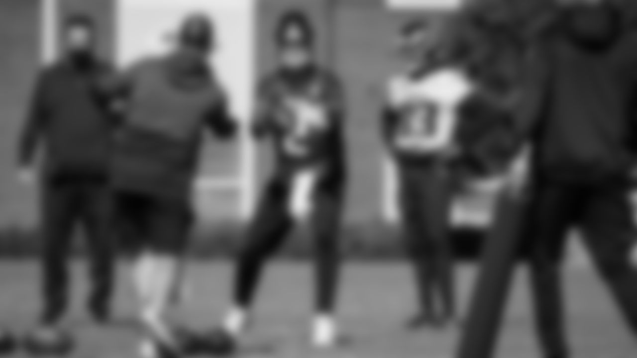 Atlanta Falcons quarterback Matt Ryan #2 in action during practice at IBM Performance Field.