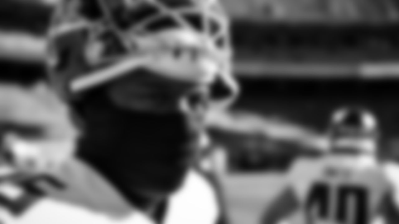 Atlanta Falcons linebacker Deion Jones #45 looks on before the game against the Kansas City Chiefs on December 27, 2020.