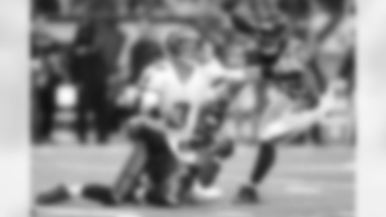 Safety William Moore causes a Mike Glennon fumble before Thomas DeCoud goes off to the races for a touchdown