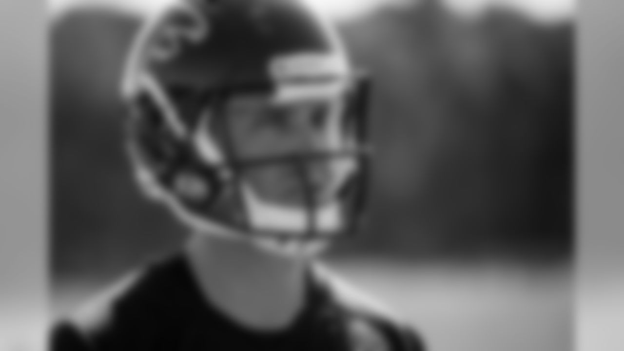 Atlanta Falcons quarterback Matt Schaub #8 looks on during practice. (Photo by Kara Durrette/Atlanta Falcons).
