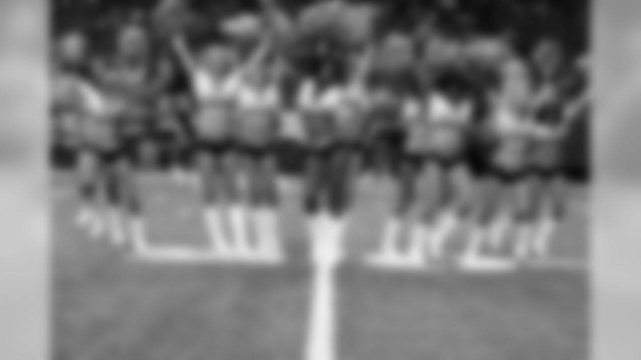 The Falcons cheerleaders perform // Falcons vs. Dolphins - Cheerleaders // August 12, 2011 // Atlanta -