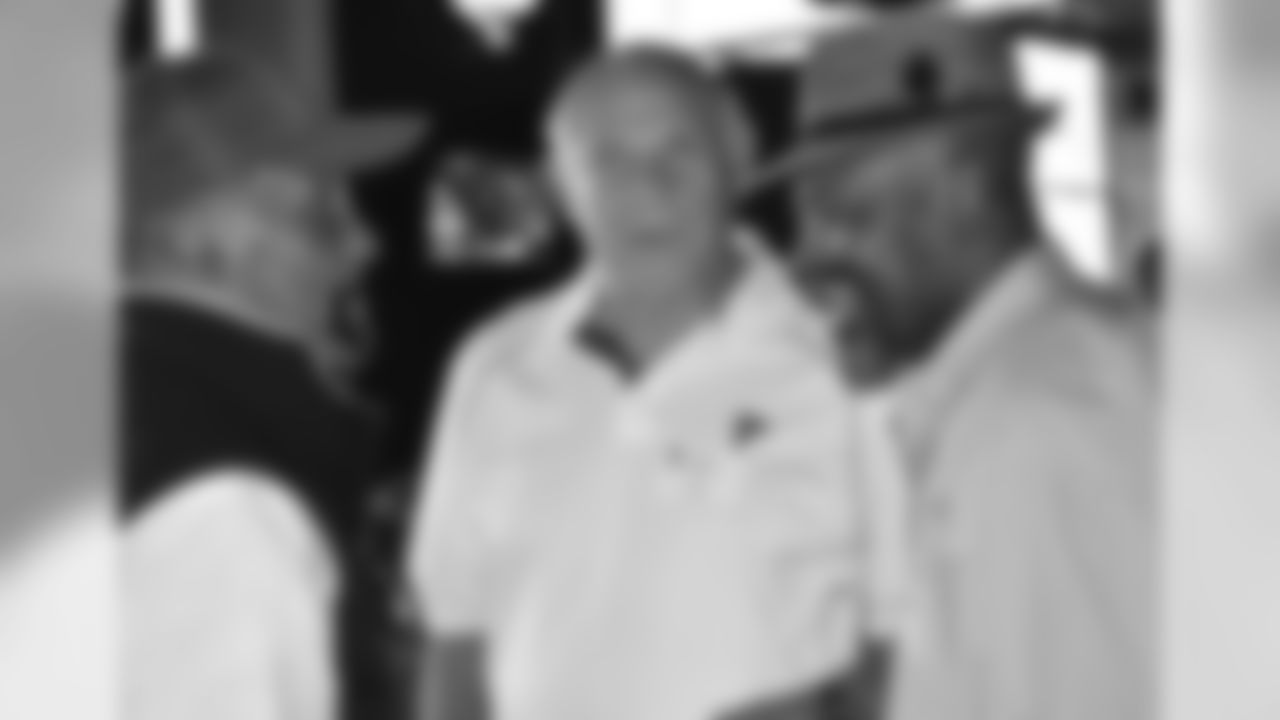 Former Atlanta Falcons Lee Calland, Bob Whitlow and Alfred Jenkins