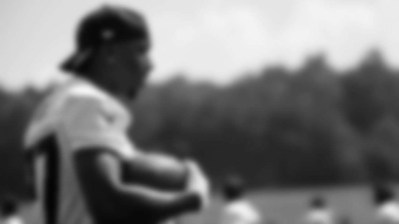 Atlanta Falcons strong safety Damontae Kazee #27 holds a football at IBM Performance Field on September 2, 2020 in Flowery Branch, GA. (Photo by Kara Durrette/Atlanta Falcons)