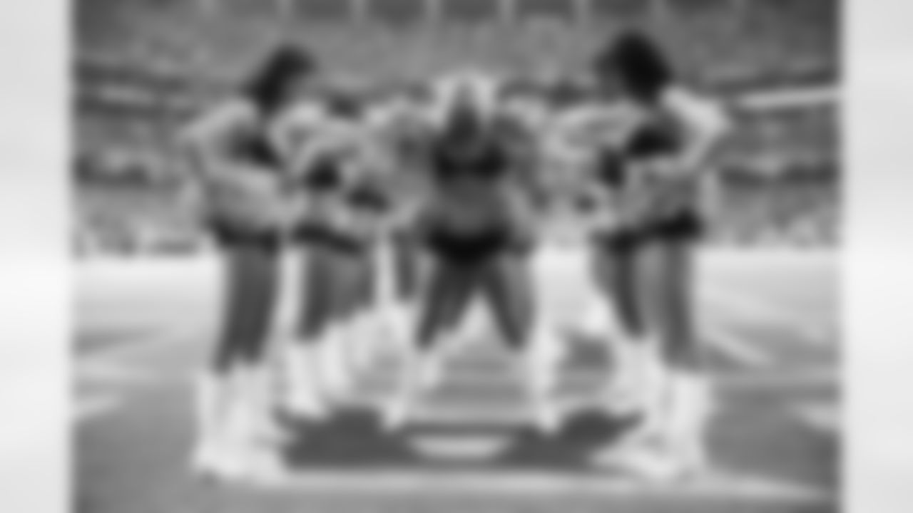 The Atlanta Falcons Cheerleaders get set to perform in the endzone (PHOTOS: Art Morrison, Special to AtlantaFalcons.com)