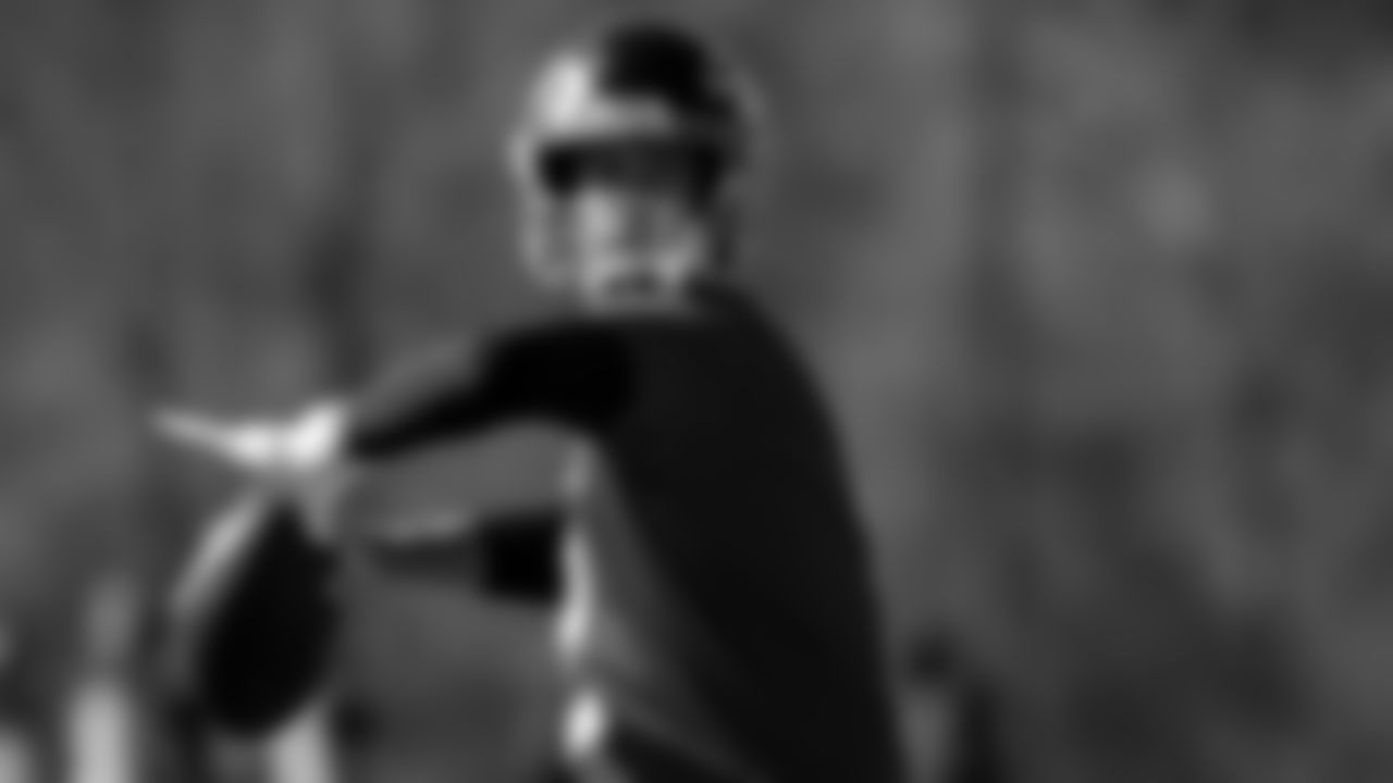 Atlanta Falcons quarterback Matt Ryan #2 in action during practice at IBM Performance Field.
