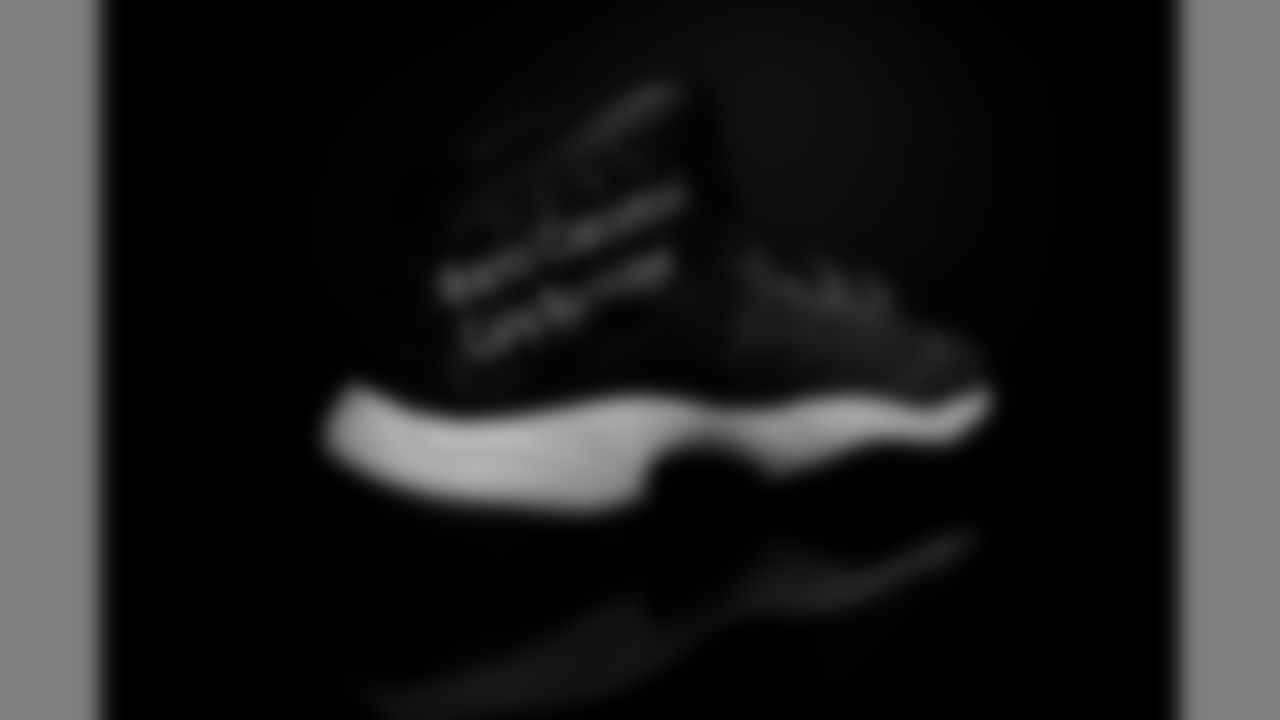 Images of painted cleats raising awareness for American Football Without Barriers to be worn by Atlanta Falcons center Alex Mack #51 for the 2019 NFL My Cause My Cleats initiative. (Photo by Kara Durrette/Atlanta Falcons)