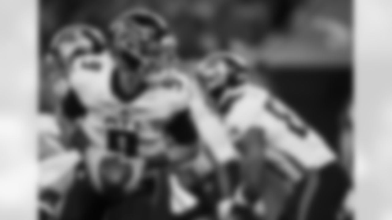 Atlanta Falcons quarterback Desmond Ridder #9 takes a snap during the second quarter of the Week 3 Game against the Detroit Lions at Ford Field in Detroit, Michigan on Sunday, September 24, 2023. (Photo by Jay Bendlin/Atlanta Falcons)