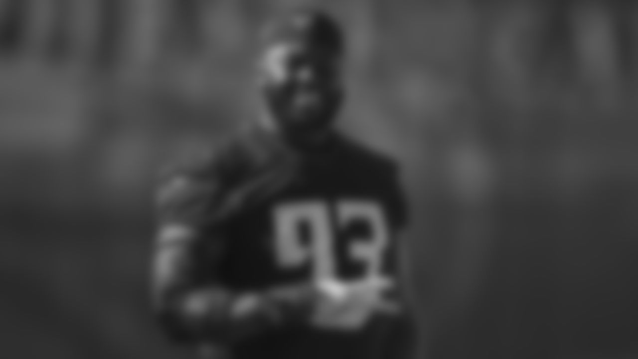 Atlanta Falcons defensive lineman Timmy Horne #93 during practice in Flowery Branch, Georgia, on Wednesday, December 28, 2022. (Photo by Shanna Lockwood/Atlanta Falcons)