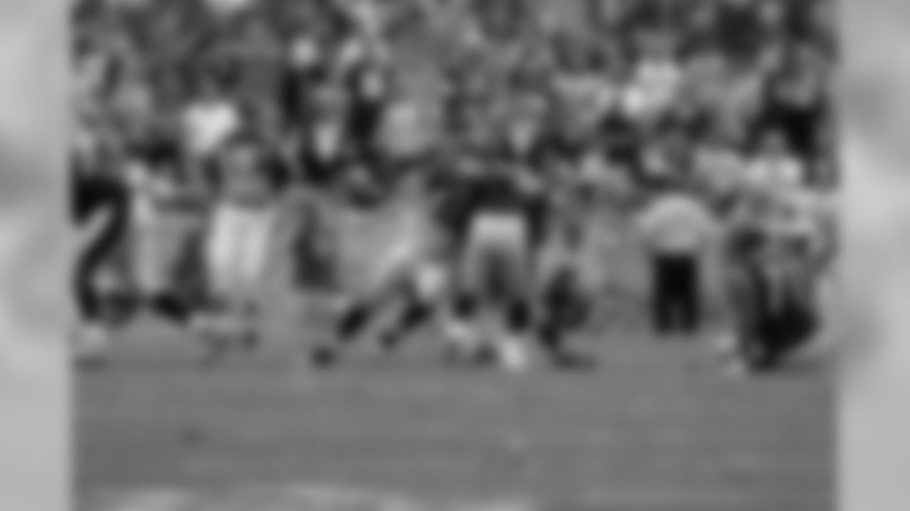 Another solo tackle notched by the Falcons defense // Falcons at Steelers // 9/12/10 - Heinz Field //