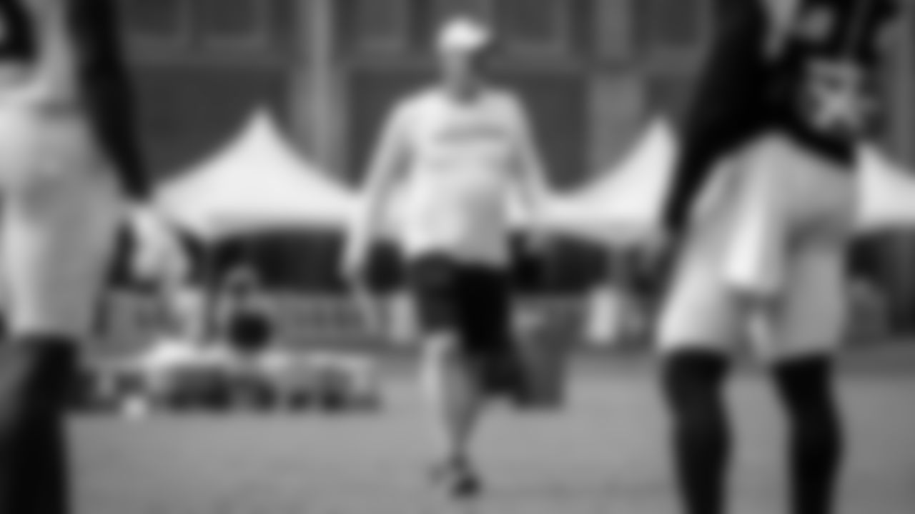 Senior assistant Steve Hoffman during the AT&T Atlanta Falcons Training Camp at Atlanta Falcons Headquarters in Flowery Branch, Georgia, on Monday August 16, 2021. (Photo by )