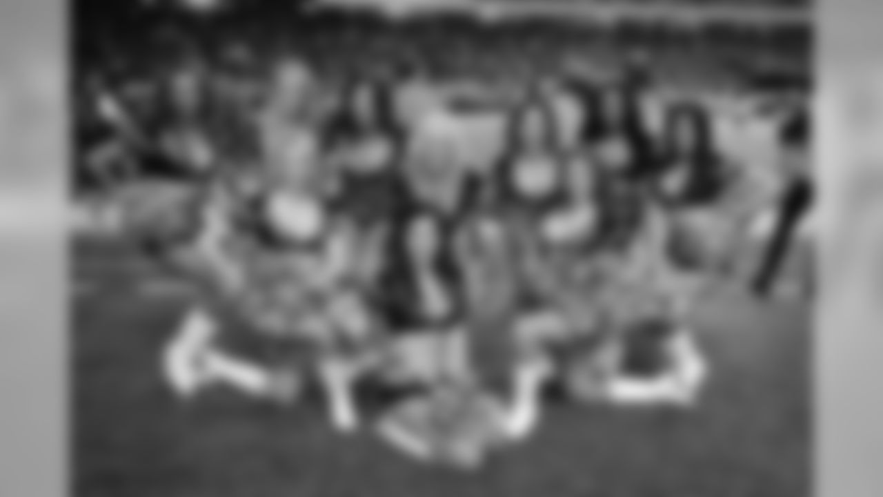 A few of the Atlanta Falcons Cheerleaders gather for a picture (PHOTOS: Art Morrison, Special to AtlantaFalcons.com)