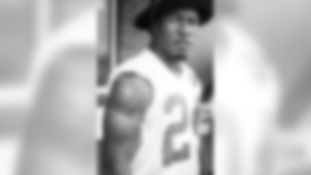If you know what to look for, you can learn a good bit about RB Devonta Freeman just by looking at him. Freeman is a man of faith and says the story behind one of his most meaningful tattoos is "God over Everything." Freeman says he has been in, "critical situations and moments when nobody but God could've saved me...No one is more powerful than Him." The tattoo includes a protection scripture on his right bicep.