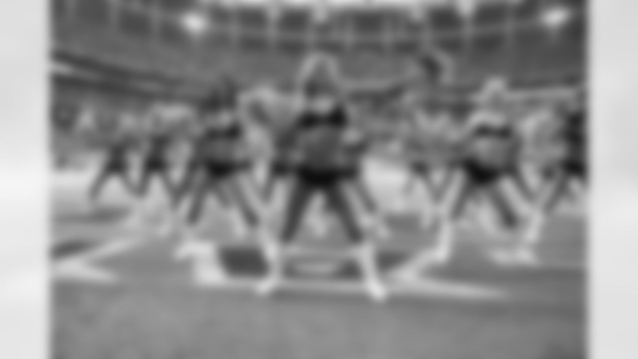 The Atlanta Falcons Cheerleaders perform in the endzone during the NFC Championship game (PHOTOS: Art Morrison, Special to AtlantaFalcons.com)