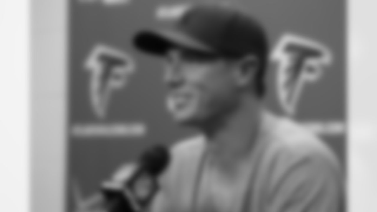 QB Matt Ryan speaks to the media