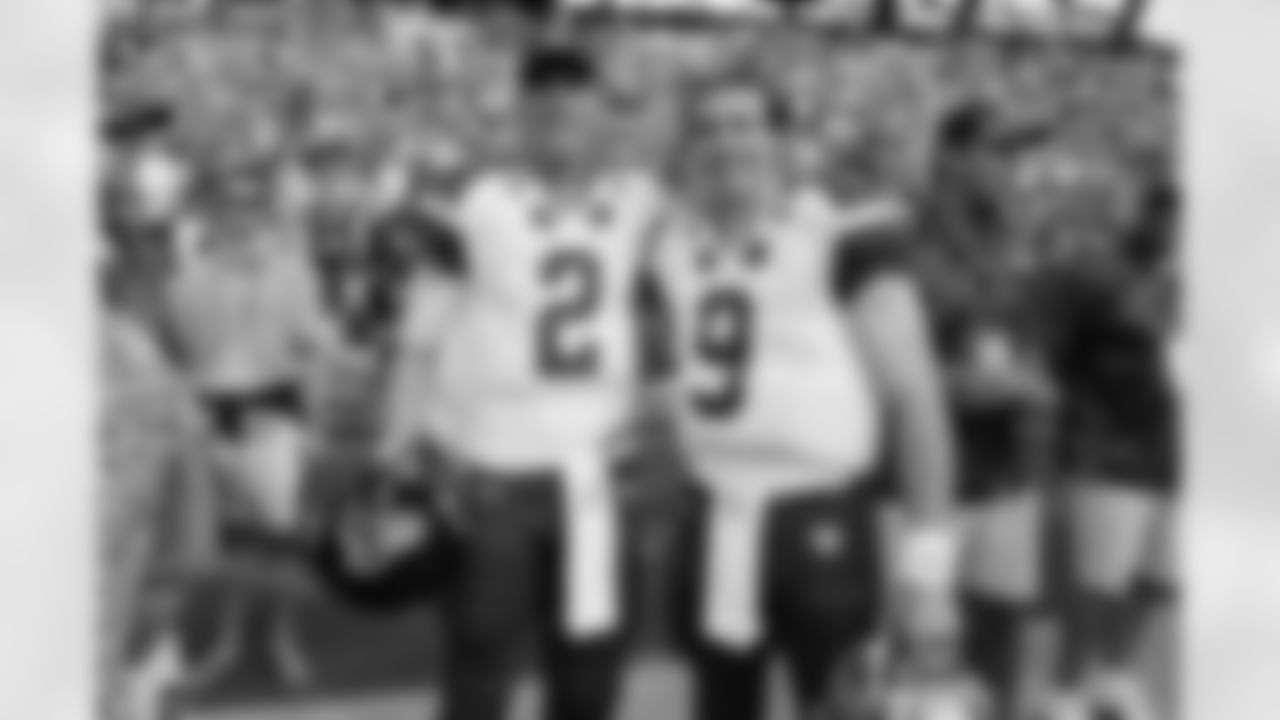 QB Matt Ryan with Saints QB Drew Brees, 2011 Pro Bowl